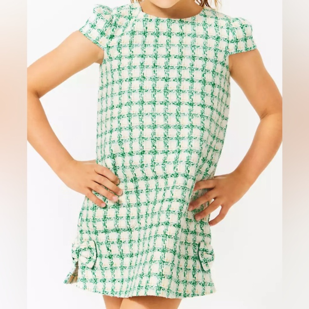 Lily Pulitzer - Girls Little Lilly Short Sleeve Shift Dress - Fiddle Leaf Green